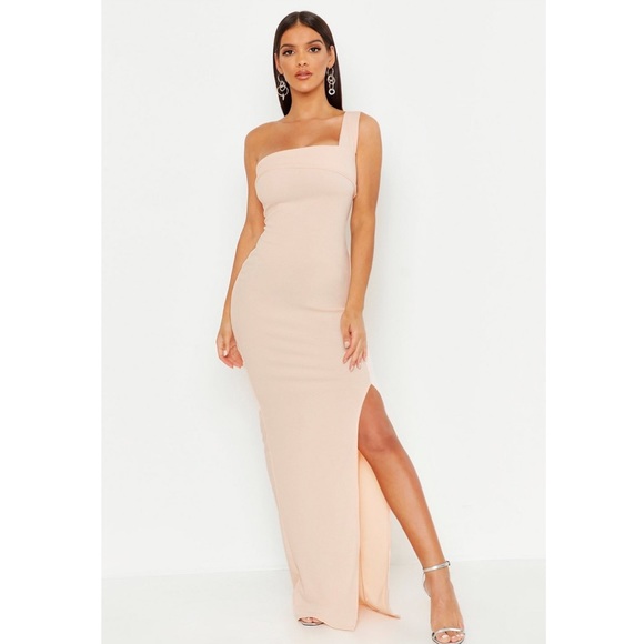 Boohoo Dresses & Skirts - Boohoo One Shoulder Blush Maxi Dress